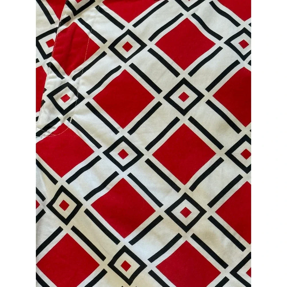 Loud Mouth Mens Danger Golf‎ Shorts SZ 40 Red Black White Geometric Pattern